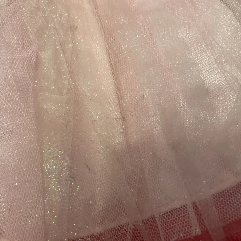 Build a Bear Pink White Flower Girl Dress Wand Shoes